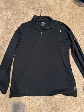 Scottevest Men's Long Sleeve Quarter-Zip Pullover Black